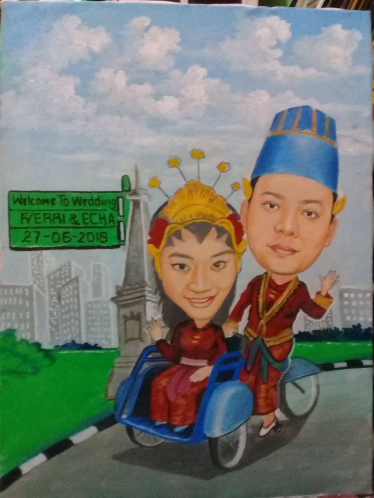 Pelukis karikatur di jakarta