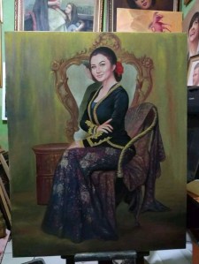 jasa lukis wajah cat minyak di kanvas