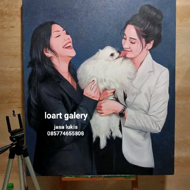 Jasa lukis wajah cikarang lukisan kanvas