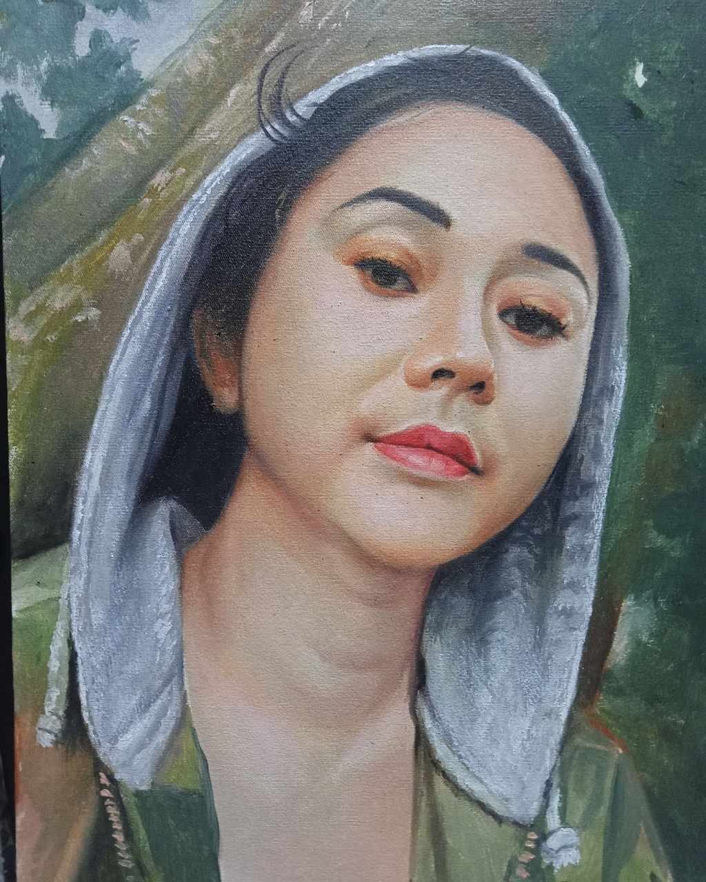 HARGA LUKISAN WAJAH BERWARNA MEDIA KANVAS/CAT&nbsp;MINYAK