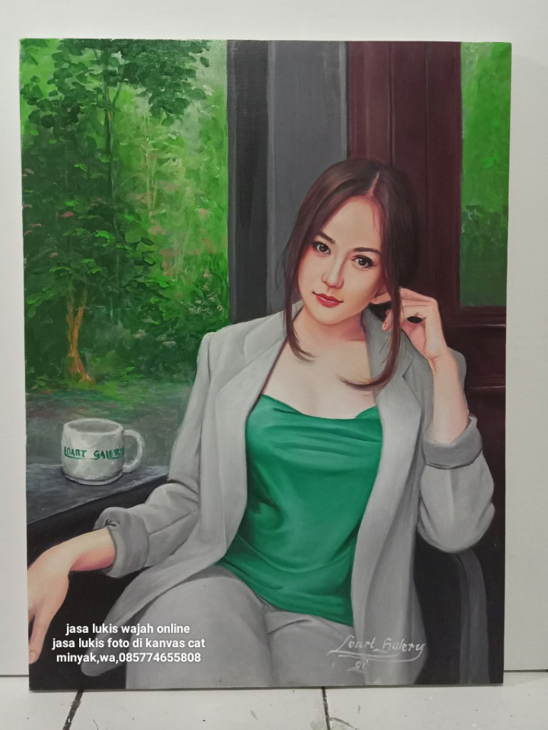 Jasa lukis wajah kanvas cat minyak online harga murah