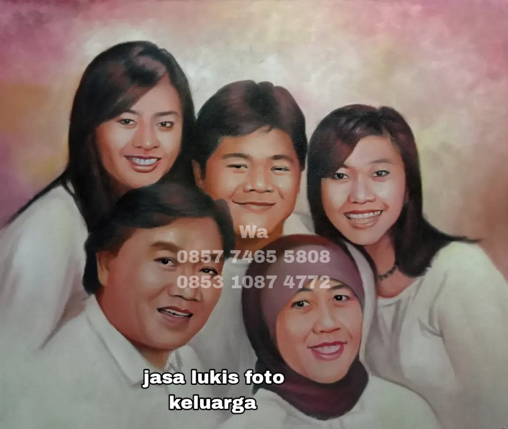 Jasa lukis foto keluarga 1