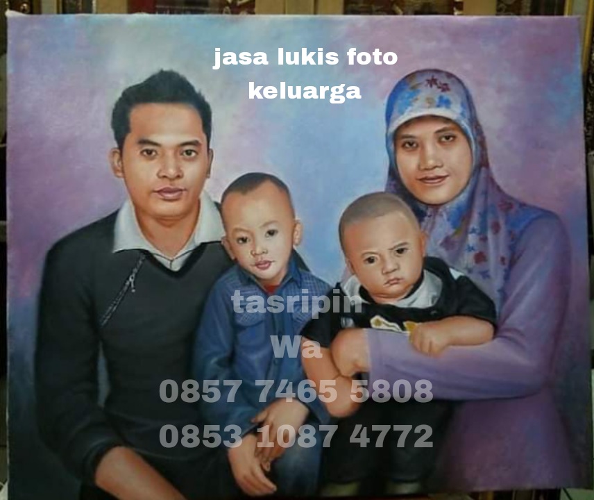 Jasa lukis foto keluarga 2