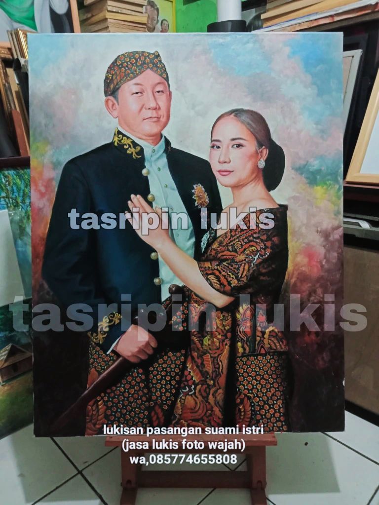 Jasa lukis wajah di kanvas2